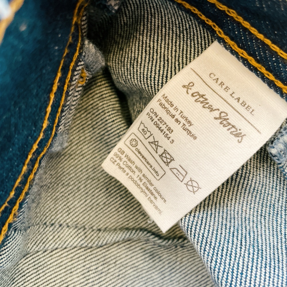 & Other Stories Paris Atelier Dark Wash Wide Leg Jeans Size 26 - Picture 7 of 11